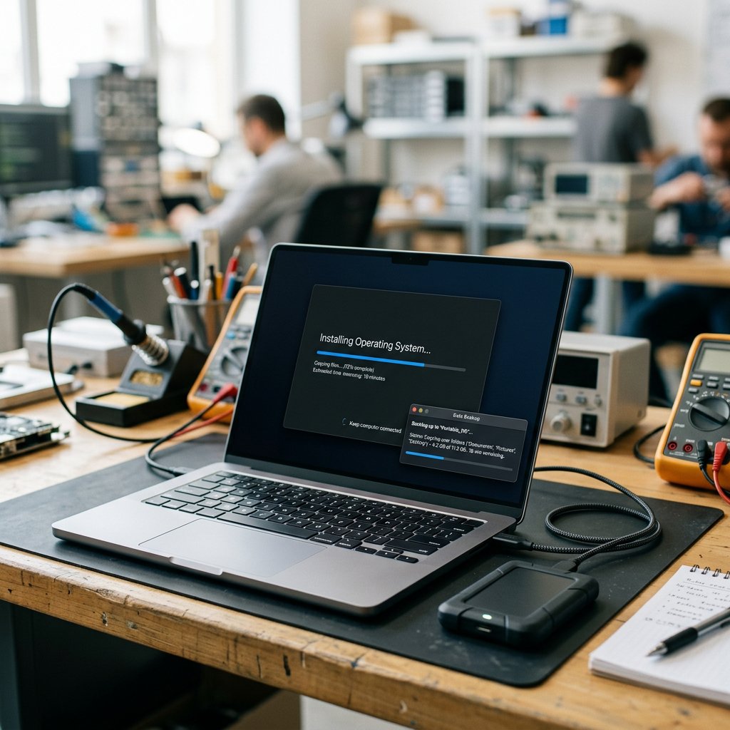 Formatação com backup dos arquivos